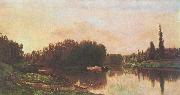 Charles-Francois Daubigny Typical painting of Seine and Oise USA oil painting artist